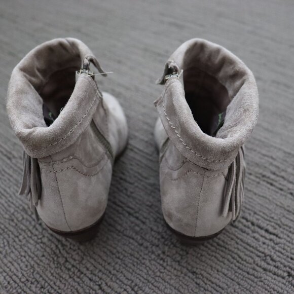 SAM EDELMAN Louie Tan Suede Fringe Cowboy Bootie Size 7.5 - Picture 7 of 11